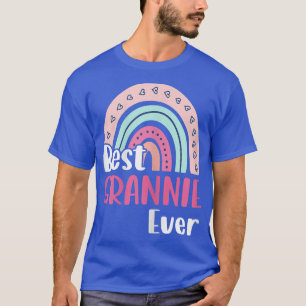 Womens Boho Rainbow Best Grannie Ever Funny Moeder T-shirt