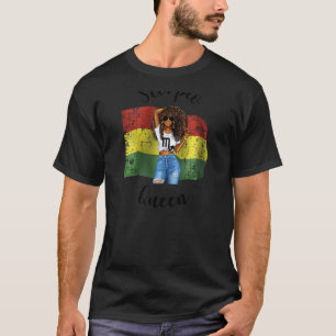 Womens Bolivia Schorpioen Queen Afro Hair African  T-shirt