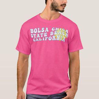 Womens Bolsa Chica State Beach California Retro T-shirt