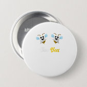 Womens Boo bijes Funny Ghost Boobees Houtwee Ronde Button 7,6 Cm (Voorkant /achterkant)