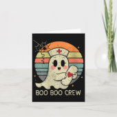 Womens Boo Boo Crew Nurse Halloween For Women V-ne Kaart (Voorkant)