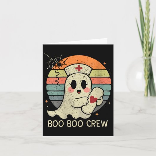 Womens Boo Boo Crew Nurse Halloween For Women V-ne Kaart (Voorkant)