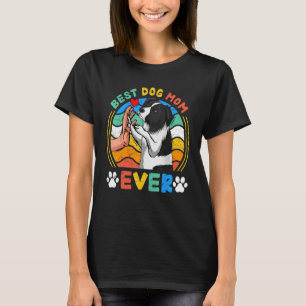 Womens Border Collie Beste Hond Moeder Ooit Hond R T-shirt