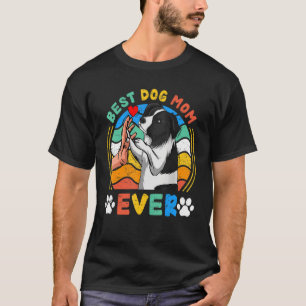 Womens Border Collie Beste Hond Moeder Ooit Hond R T-shirt