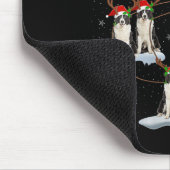 Womens Border Collie Dog Santa Sleigh Flying Funny Muismat (Hoek)