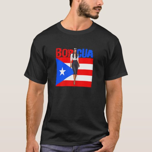 Womens Boricua Roots Puerto Rico Pride PR Souvenir T-shirt (Voorkant)