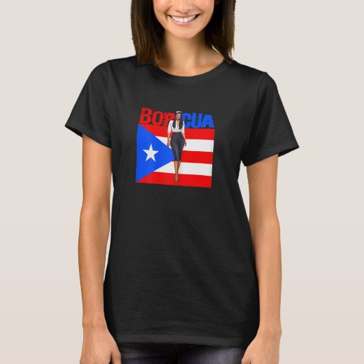 Womens Boricua Roots Puerto Rico Pride PR Souvenir T-shirt (Voorkant)
