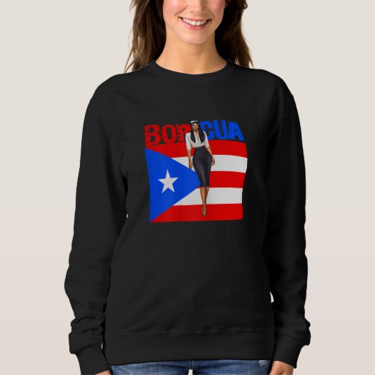 Womens Boricua Roots Puerto Rico Pride PR Souvenir Trui (Voorkant)