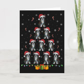 Womens Boston Terrier Santa Hat Xmas Light Men Wom Kaart (Voorkant)