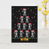 Womens Boston Terrier Santa Hat Xmas Light Men Wom Kaart (Gele Bloem)