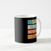 Womens Bowler Eat Sleep Bowling Repeat Funny Retro Koffiemok (Voorkant rechts)