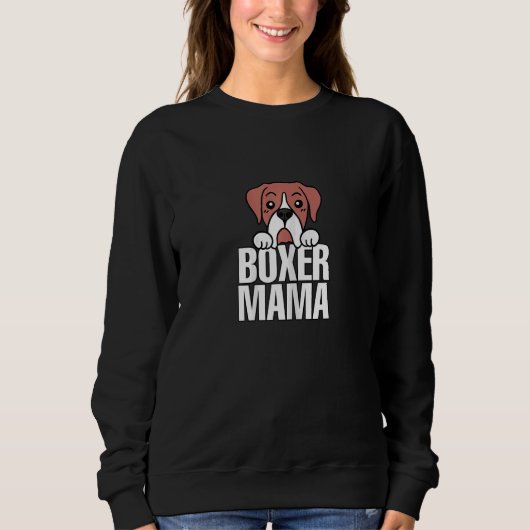 Womens Boxer Mama Dog — design Trui (Voorkant)