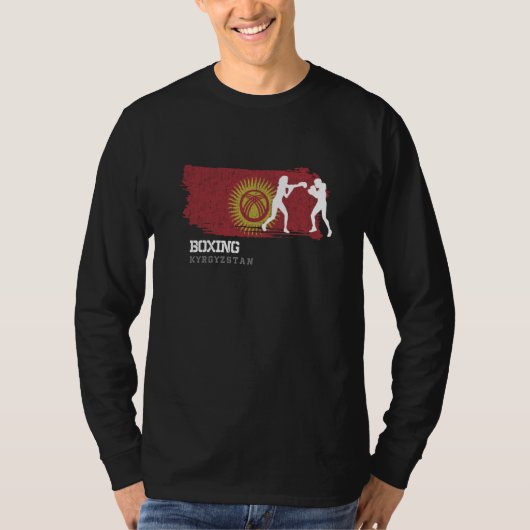 Womens Boxing Kyrgyzstan Combat Sports Fighter Box T-shirt (Voorkant)