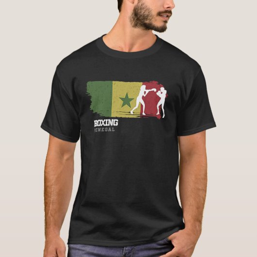 Womens Boxing Senegal Combat Sports Fighter Boxing T-shirt (Voorkant)