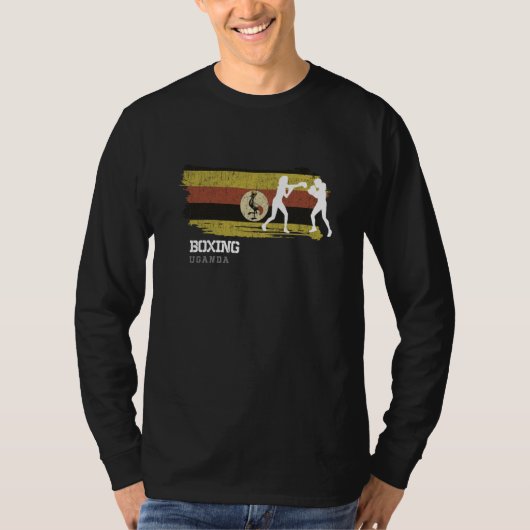 Womens Boxing Uganda Combat Sports Fighter Boxing  T-shirt (Voorkant)