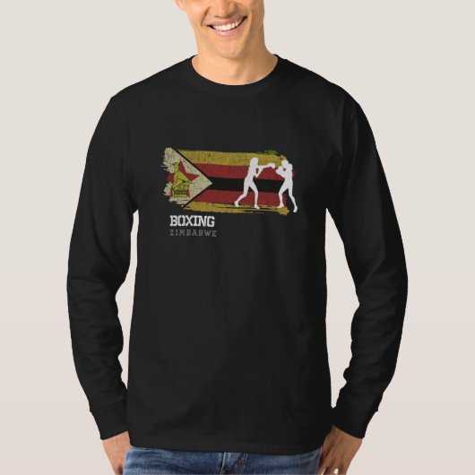 Womens Boxing Zimbabwe Combat Sports Fighter Boxin T-shirt (Voorkant)