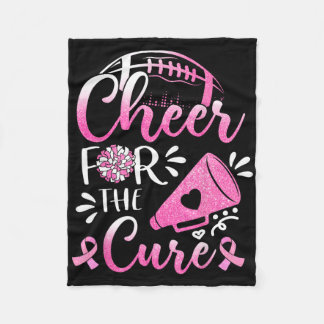 Womens Breast Cancer Awareness Cheer For The Cure  Fleece Deken
