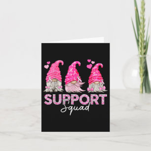 Womens Breast Cancer Awareness Funny Gnomies Suppo Kaart