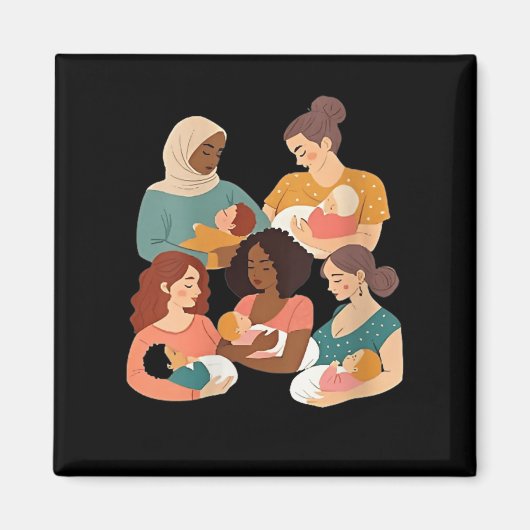 Womens Breastfeeding Lactation Consultant Birth Wo Magneet (Voorkant)