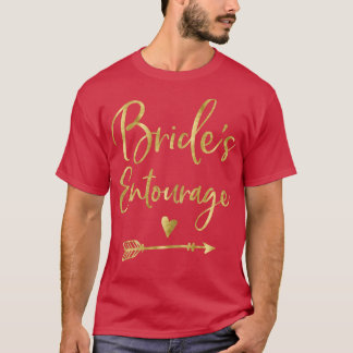 Womens Brides Entourage Heart Arrow Dark Yellow T-shirt