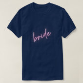 Womens Bright roze bride T-shirt (Design voorkant)