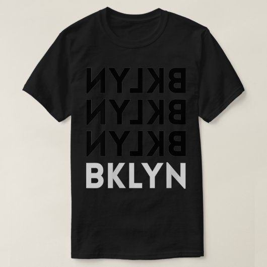 Womens Brooklyn Gifts (Three BlackOne White) BKLY T-shirt (Design voorkant)