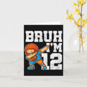 Womens Bruh I'm 12 Funny Dab Se Football Gift For  Kaart (Gele Bloem)