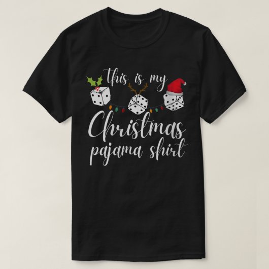 Womens Bunco Kerstmis Pajama-wedstrijd nacht T-shirt (Design voorkant)