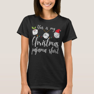 Womens Bunco Kerstmis Pajama-wedstrijd nacht T-shirt