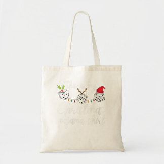 Womens Bunco Kerstmis Pajama-wedstrijd nacht Tote Bag