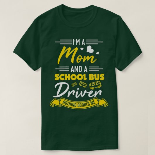 Womens Bus Driver Shirt Funny Mam School B (Design voorkant)