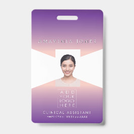 Womens Business Photo ID Identification Plastic  Badge