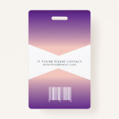 Womens Business Photo ID Identification Plastic  Badge (Achterkant)