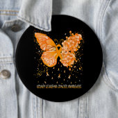 Womens Butterfly Nierleukemie Kankerbewustwording Ronde Button 6,0 Cm (In situ)