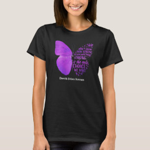 Womens Butterfly Paars Lint huiselijk geweld A T-shirt