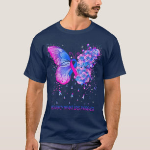Womens Butterfly Zwangerschap Baby Verlies bewustz T-shirt