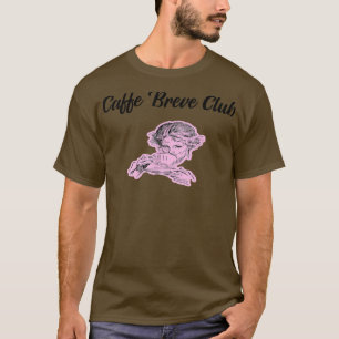 Womens cafe Breve koffie en melkblad Caff. T-shirt