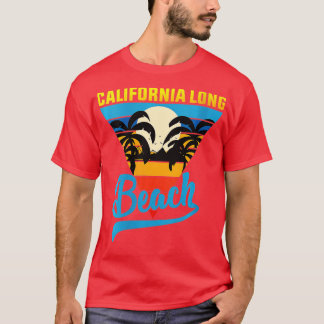 Womens California Long Beach Sand Surf and Summer T-shirt