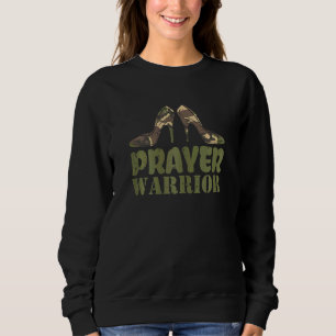 Womens Camo Heels Prayer Warrior Faith Jesus C Trui