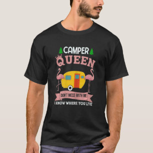 Womens Camper Queen Mess Camper niet T-shirt