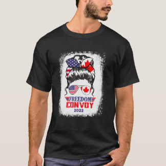 Womens Canada Freedom Convoy 2022 Canadian Trucker T-shirt
