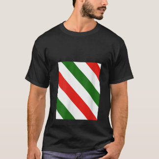 Womens Candy cane Striped Traditional Merry Christ T-shirt