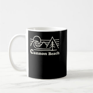 Womens Cannon Beach Oregon Coast Retro Vintage Koffiemok