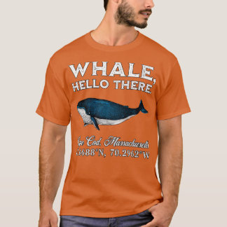 Womens Cape Cod Massachusets Whale Hallo daar T-shirt