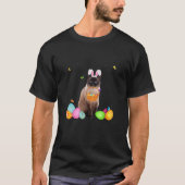 Womens Cat Mam Gift Cute Bunny Siamese Eggs Easter T-shirt (Voorkant)