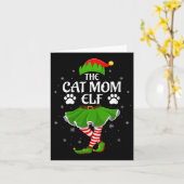 Womens Cat Mom Elf Christmas Family Girls Women El Kaart (Gele Bloem)