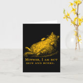 Womens Cat Mother I Am But Skin And Bones Funny Vi Kaart (Gele Bloem)