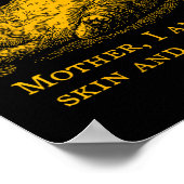 Womens Cat Mother I Am But Skin And Bones Funny Vi Poster (Hoek)