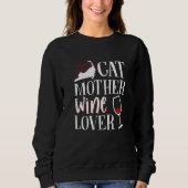 Womens Cat mother wine Trui (Voorkant)