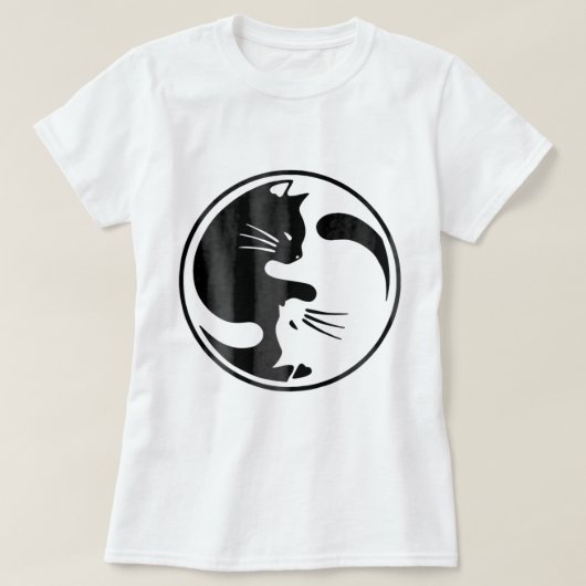 Womens Cat YinYang Shirt Cat Shirt Cat (Design voorkant)